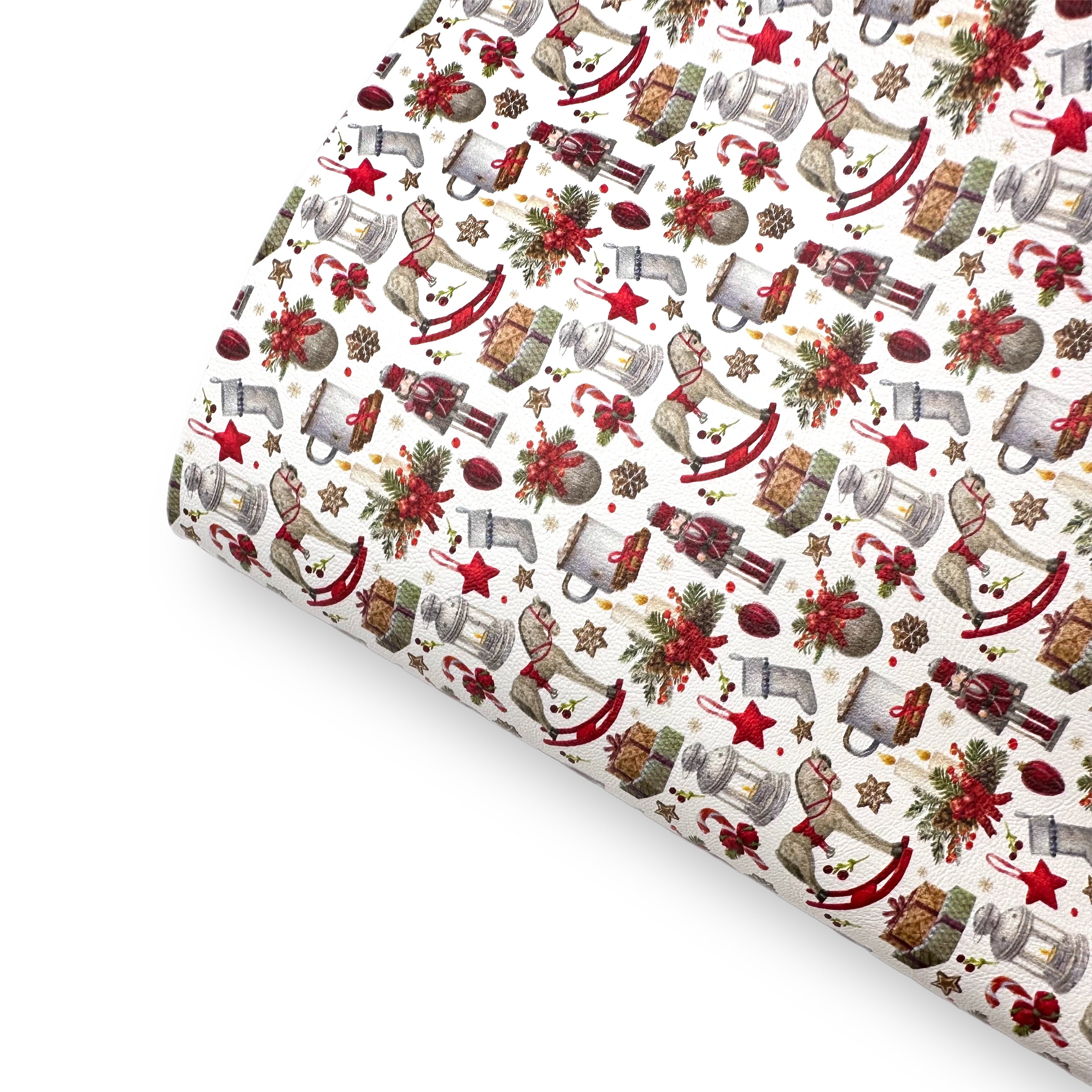 Xmas Time Premium Faux Leather Fabric Sheets