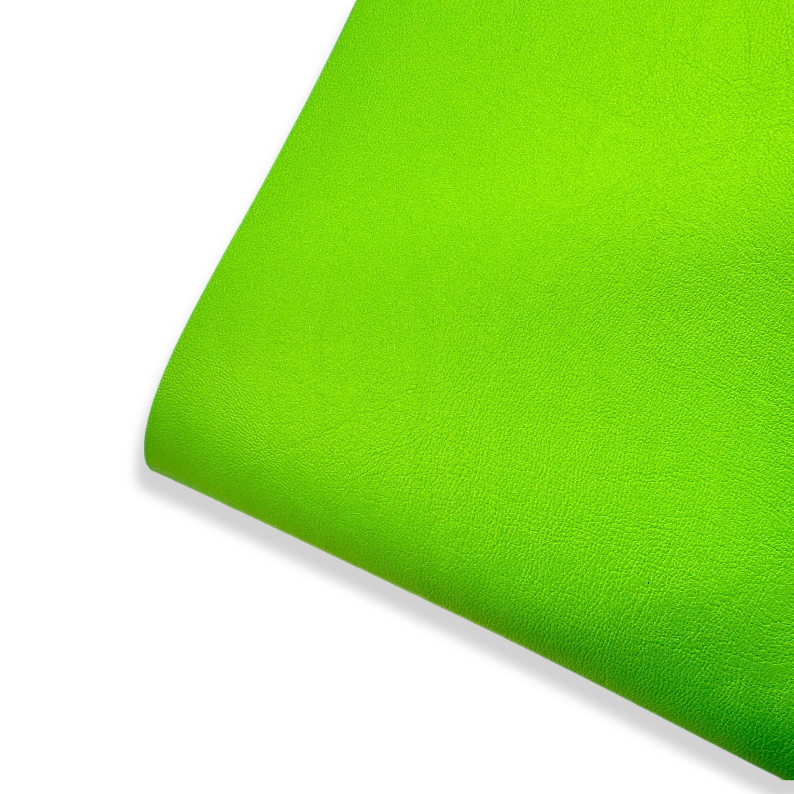 S- Lime Green Core Colour Premium Faux Leather Fabric Sheets