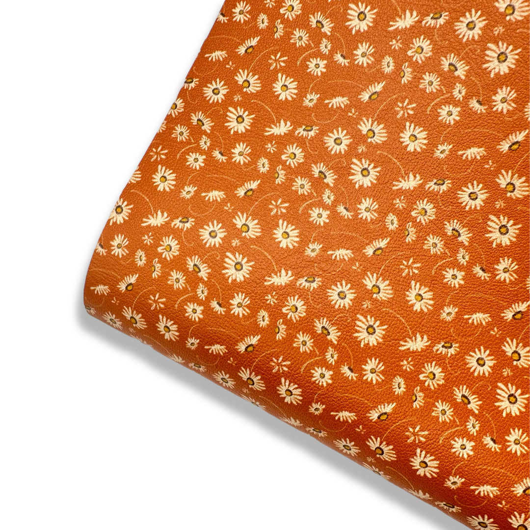 Falling Fall Florals Premium Faux Leather Fabric