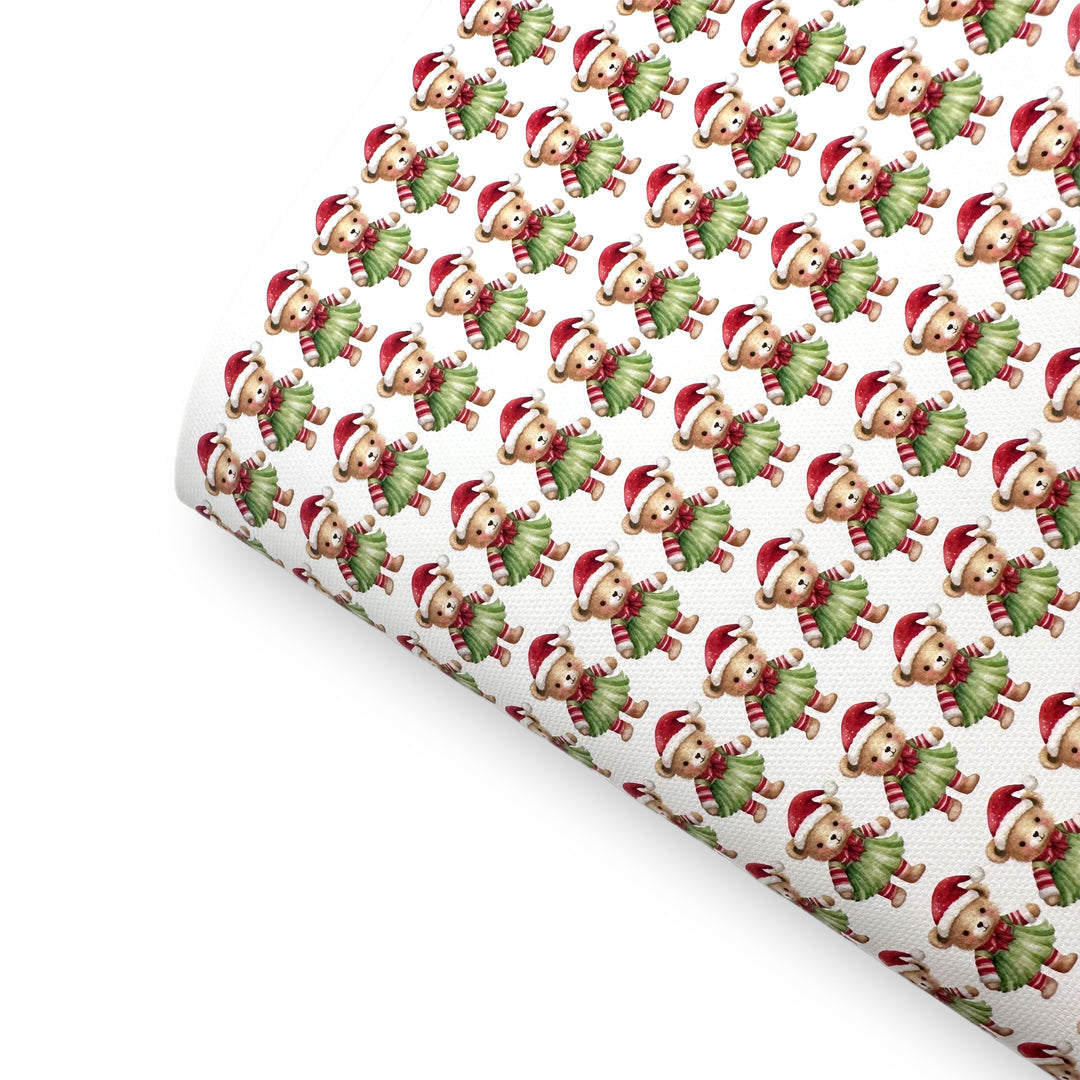 Teddy Elf Lux Premium Canvas Bow Fabrics