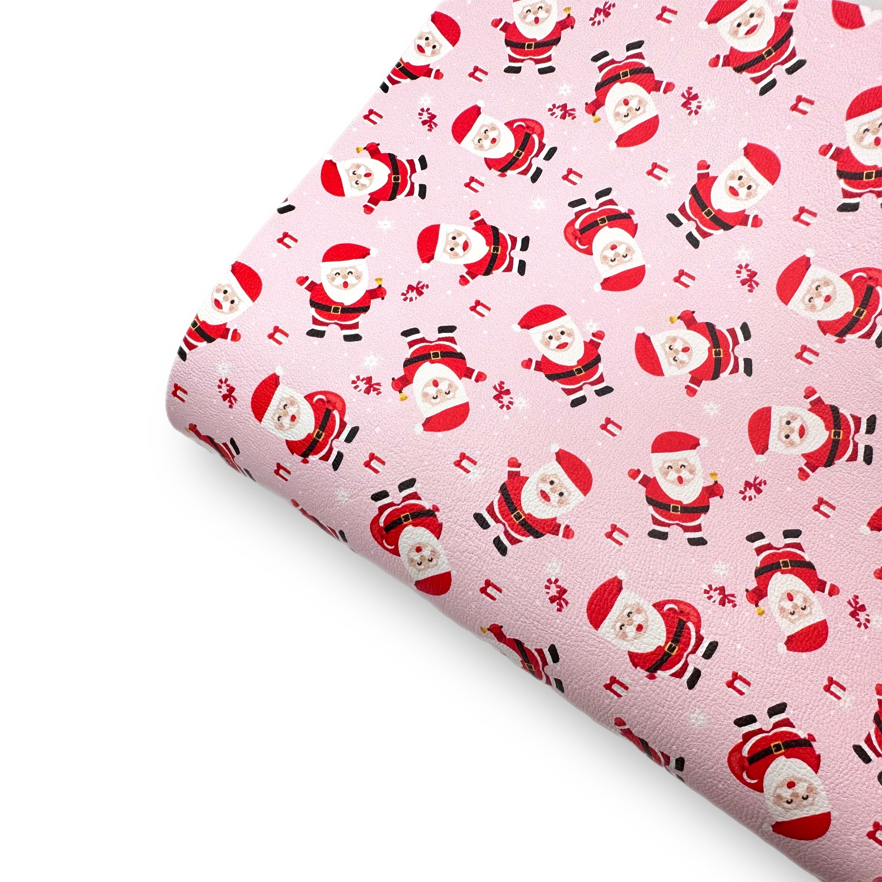 Father Christmas Premium Faux Leather Fabric Sheets