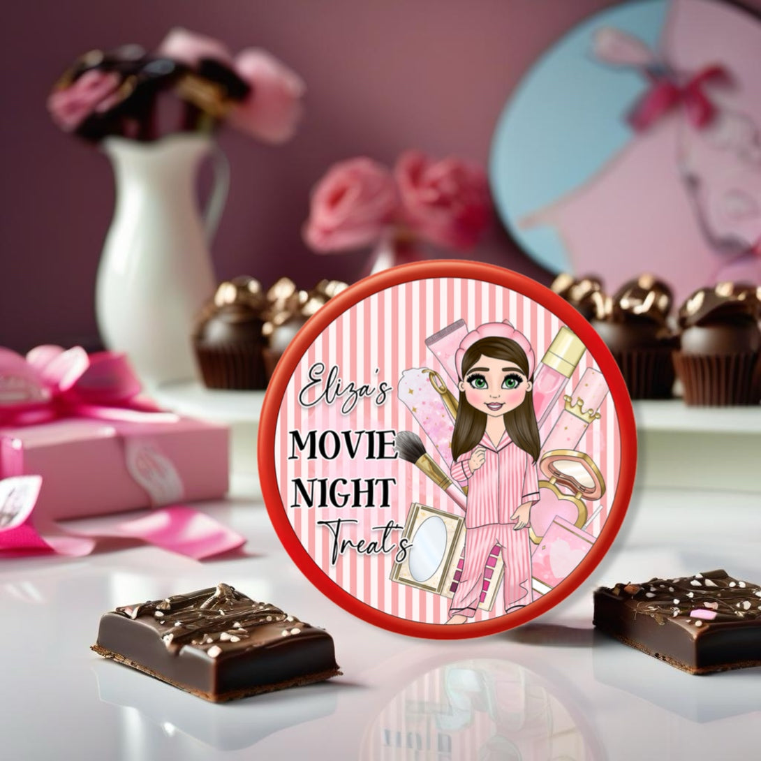 Make up Dolly Movie Night Treats  | Chocolate Tub Decal