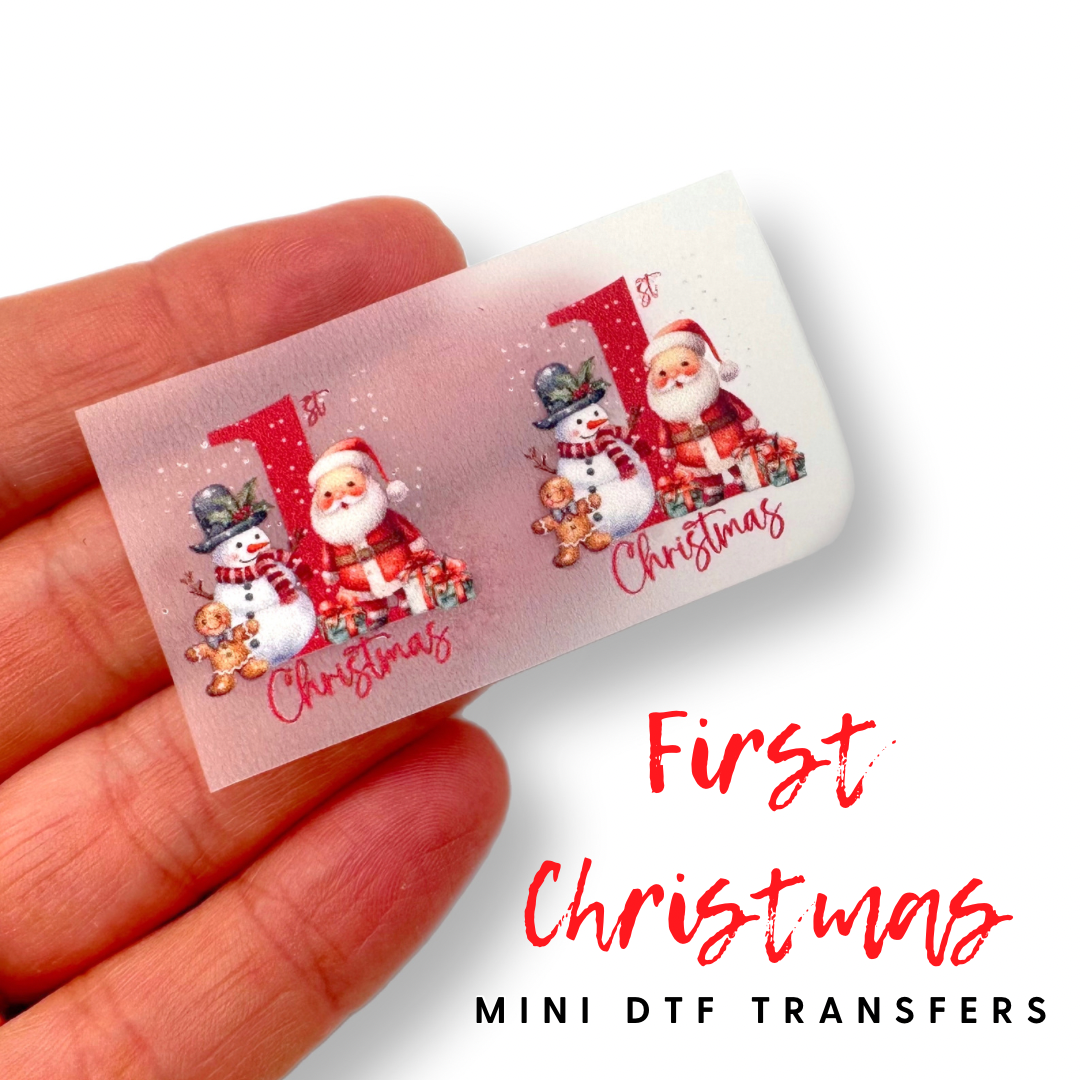1st Christmas Santa Crew DTF Mini Transfers 1''