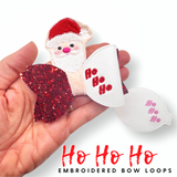 HO HO HO 3.5'' Bow Loop Halves