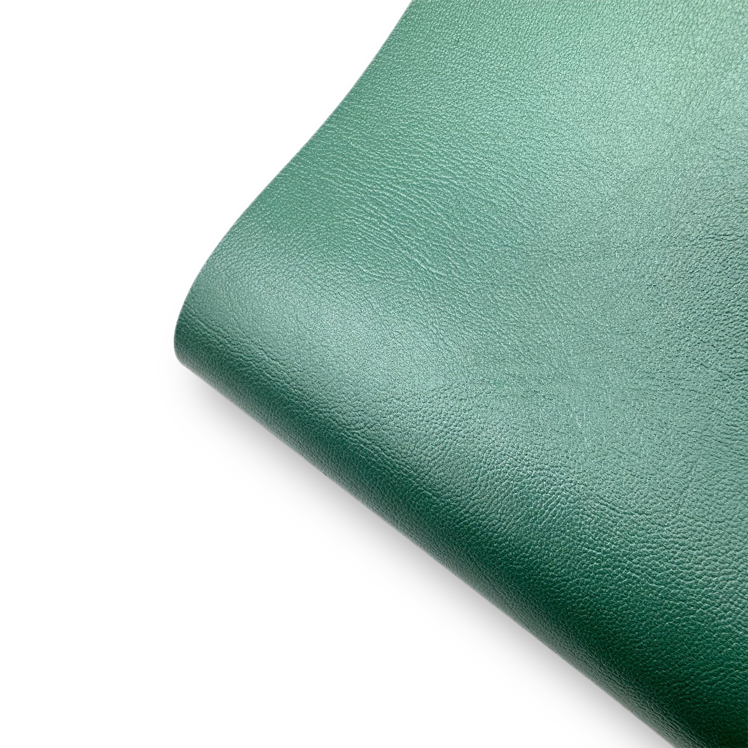 Winter Forest Green Core Colour Premium Faux Leather Fabric Sheets