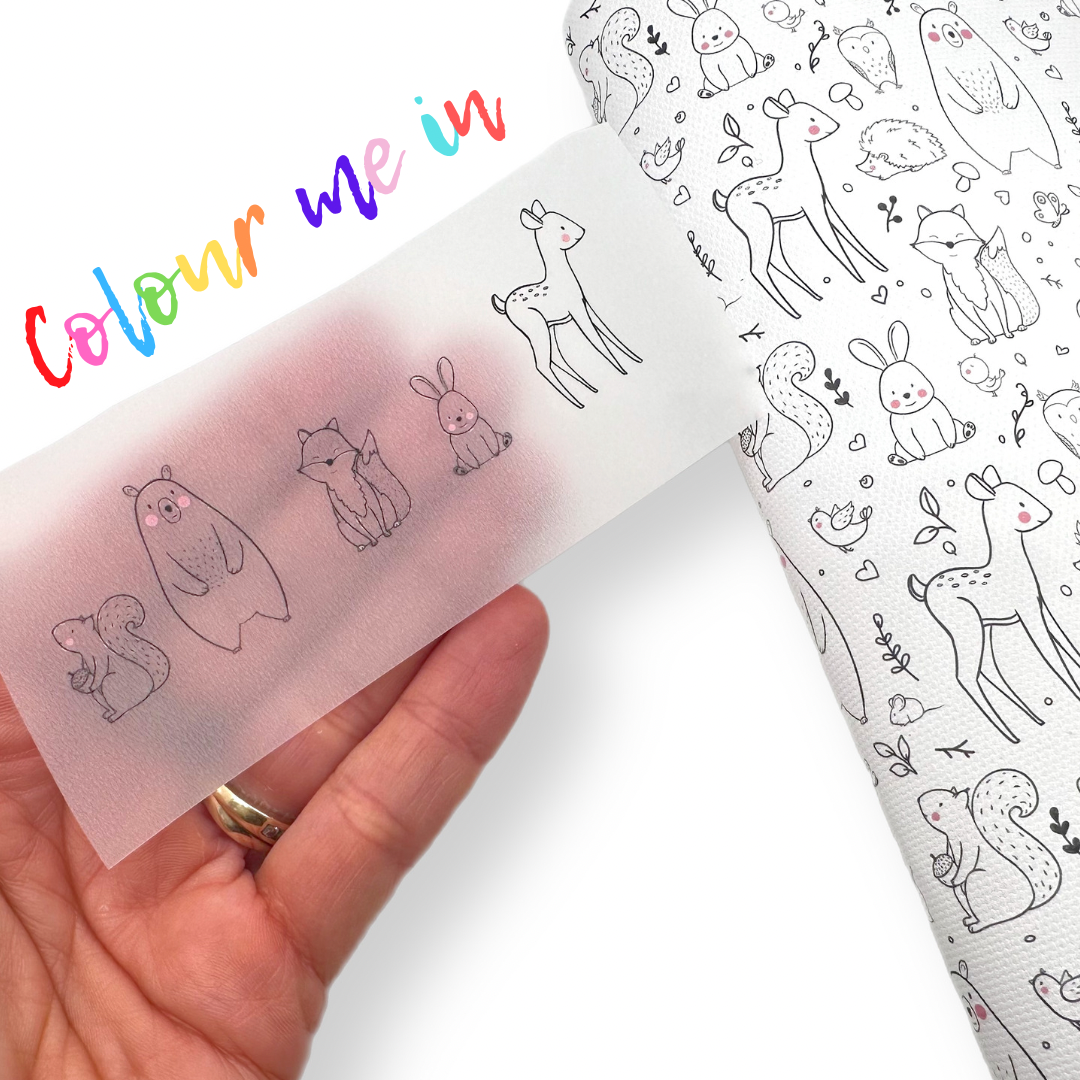 Colour me in Woodland DTF Mini Transfers 1/1.15”