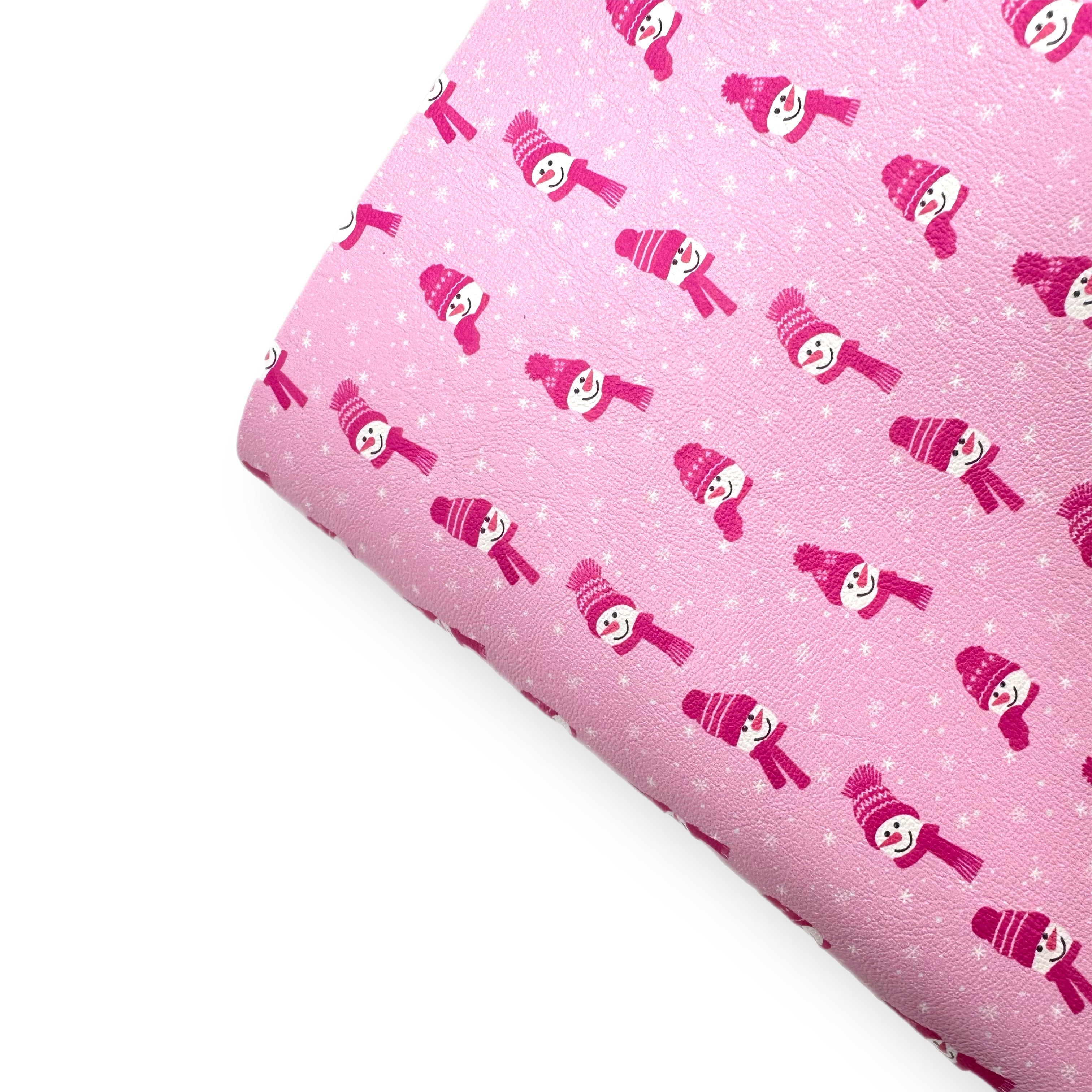Little Miss Snowgirl Premium Faux Leather Fabric Sheets