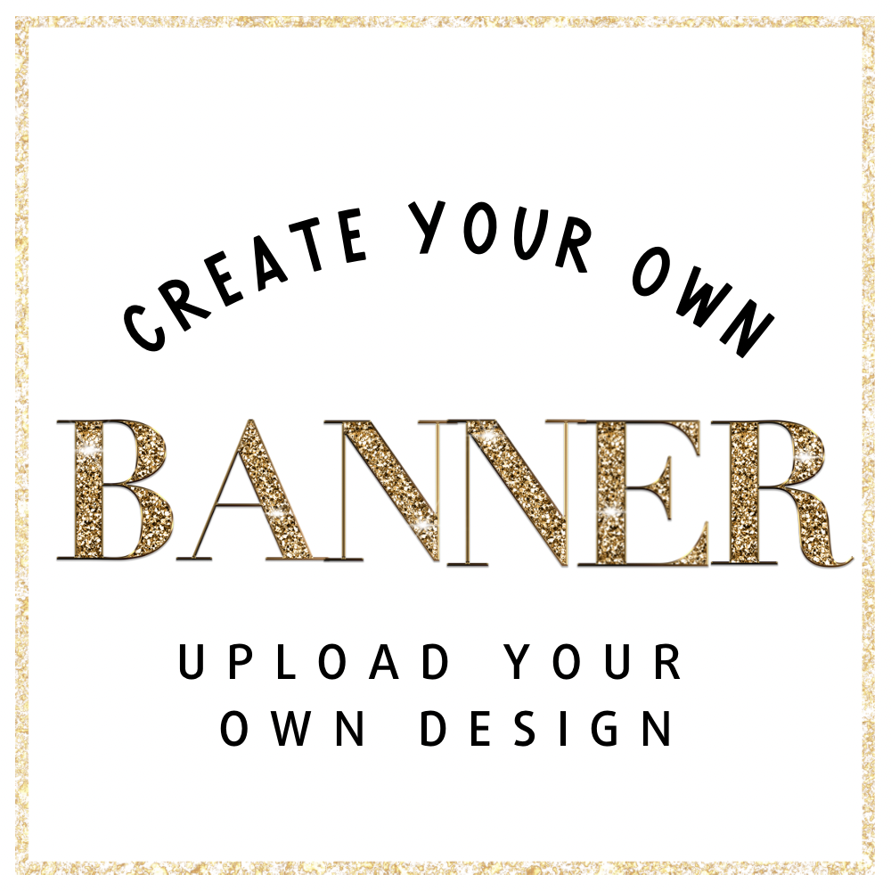 Custom Premium Faux Leather Birthday/Celebration Banners- 2 sizes