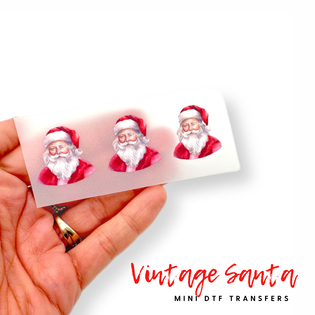 Vintage Santa DTF Mini Transfers 1''