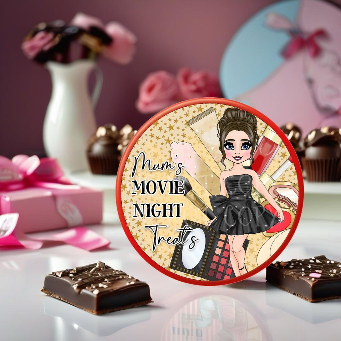 Make up Mama Dolly Movie Night Treats  | Chocolate Tub Decal