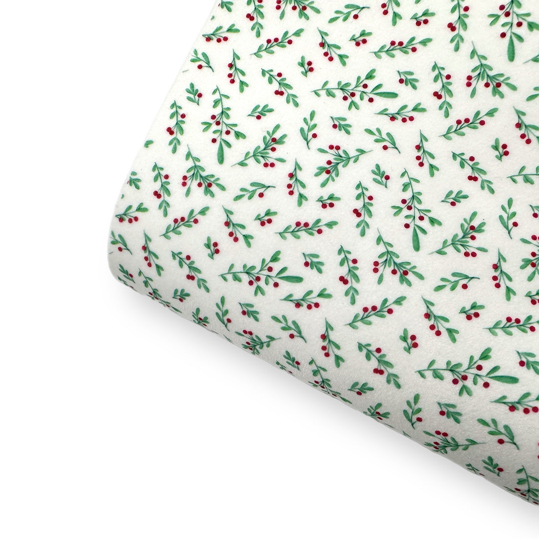 Mistletoe Branches- Felt, Suede, Velvet or Satin Premium Fabric Sheets