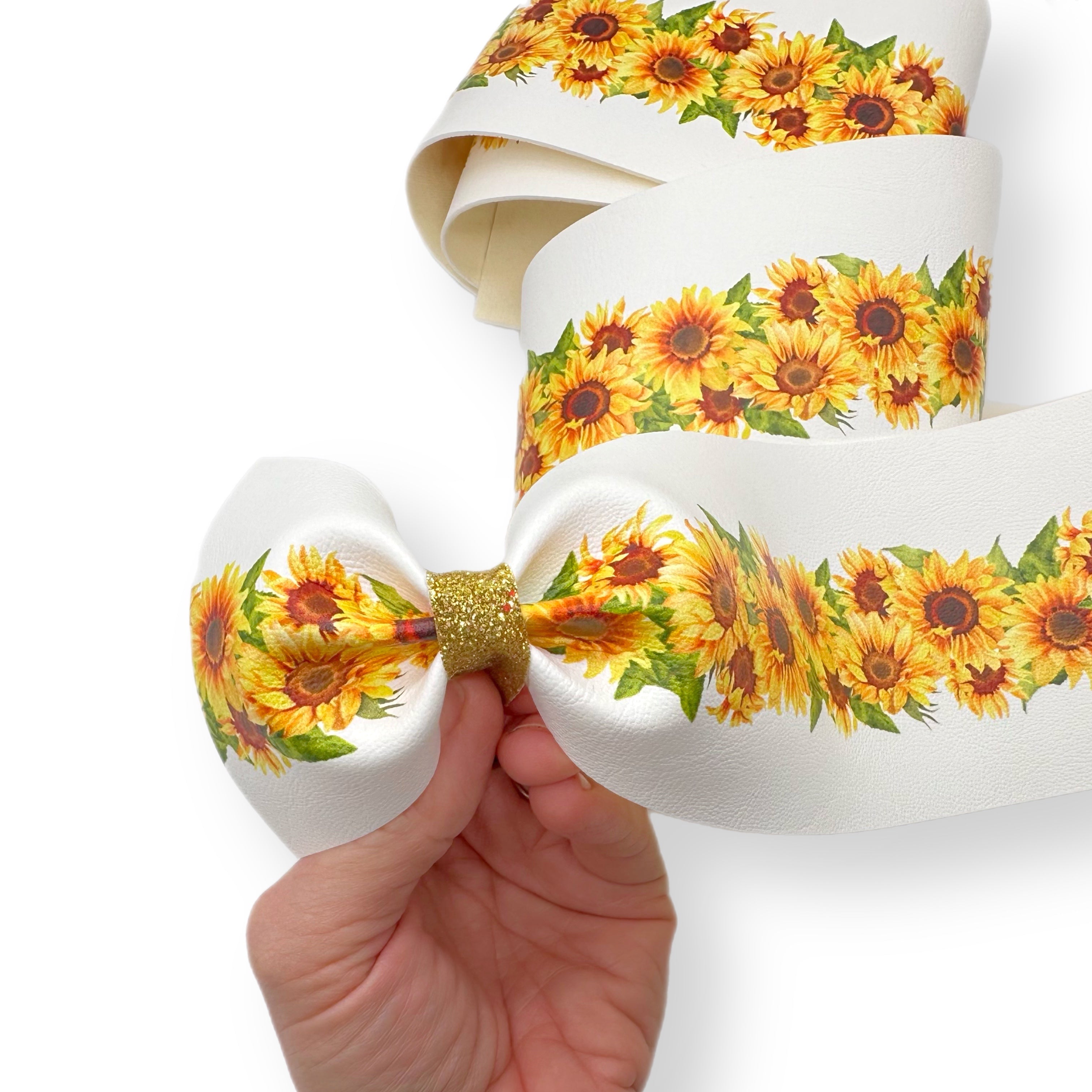 Sunflower Garland Faux Leather - Mega Bow Strips