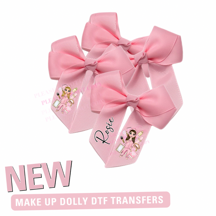 Mini Make-up Dolly's | DTF Full Colour Transfers-  approx 2'' Tall