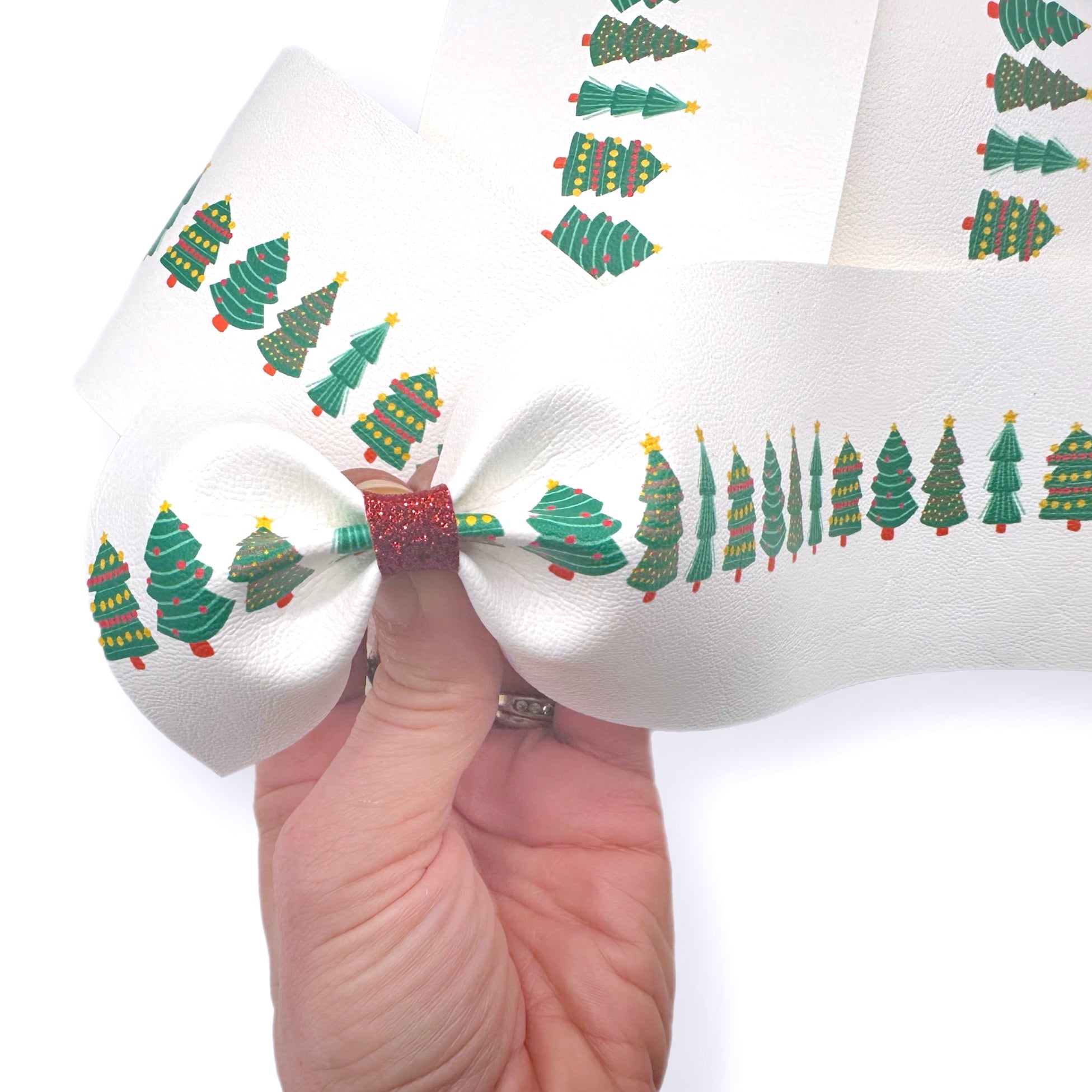 Christmas Trees | Faux Leather Mega Bow Strips