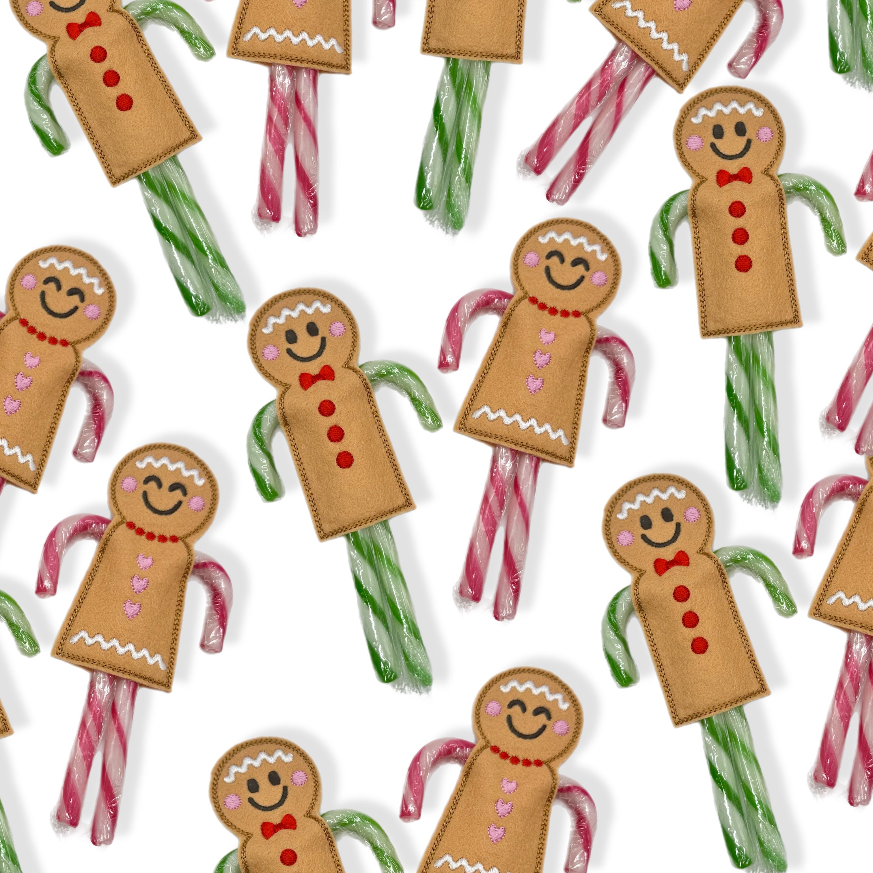 Gingerbreads | Candy Cane Cuties Feltie Treat Holders