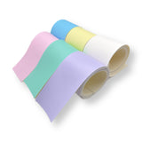 Pastel Sugar Coated Core Colour Faux Leather Mega Bow Strips Collection - 6 Mega Bow Strips