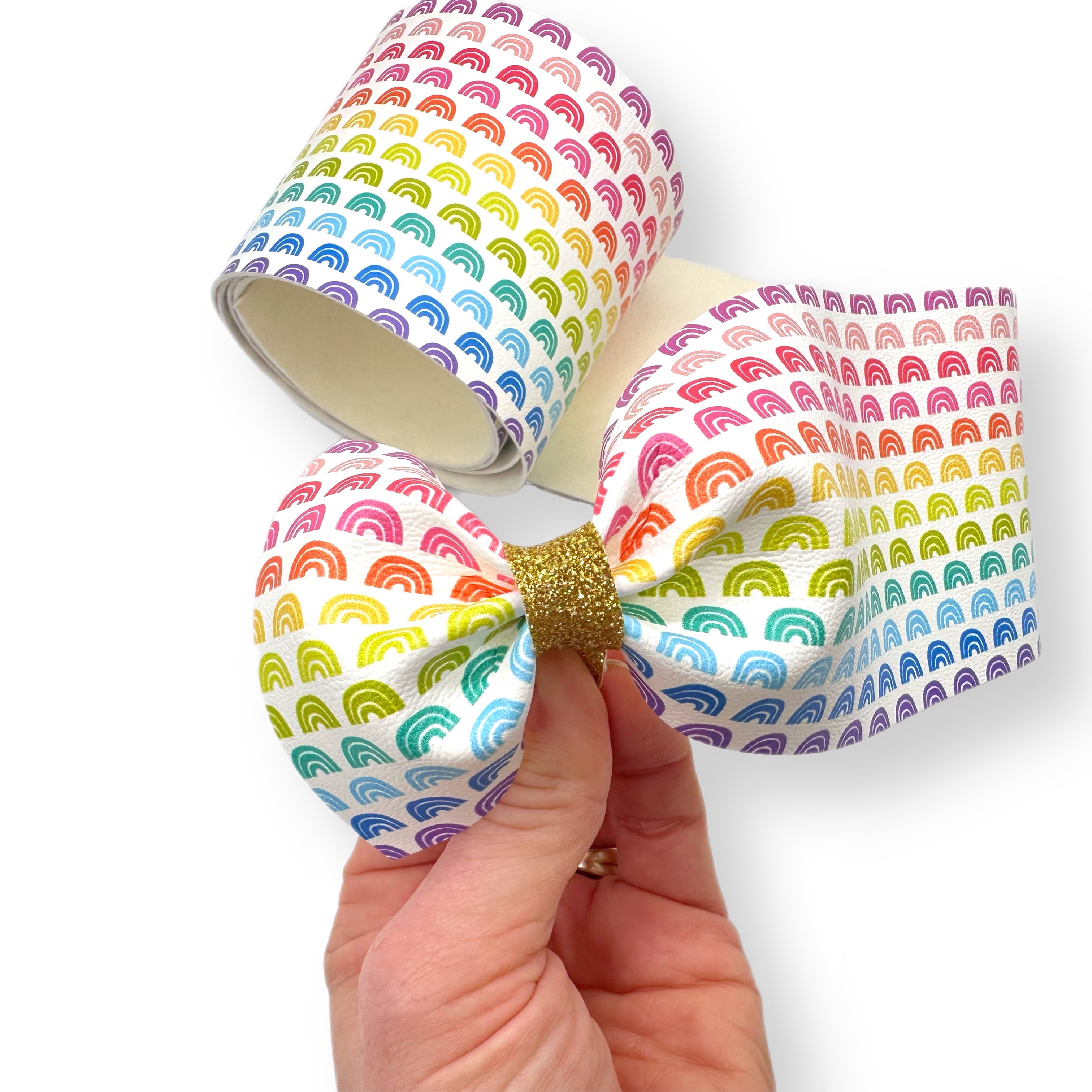 Chasing Rainbows Faux Leather - Mega Bow Strips