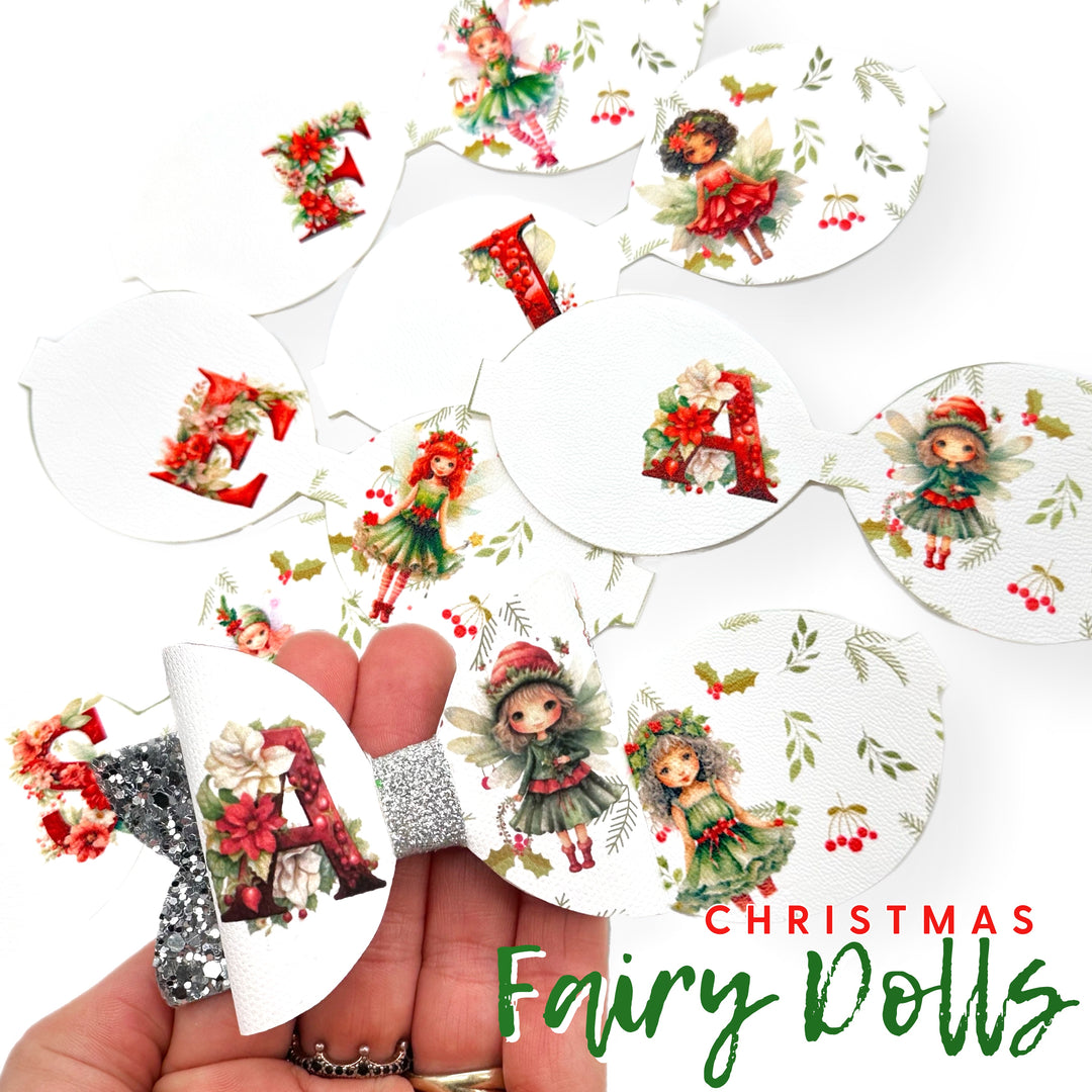 Xmas Fairy Letter Initials | 3.5” Personalised Wholesale Bow Loops