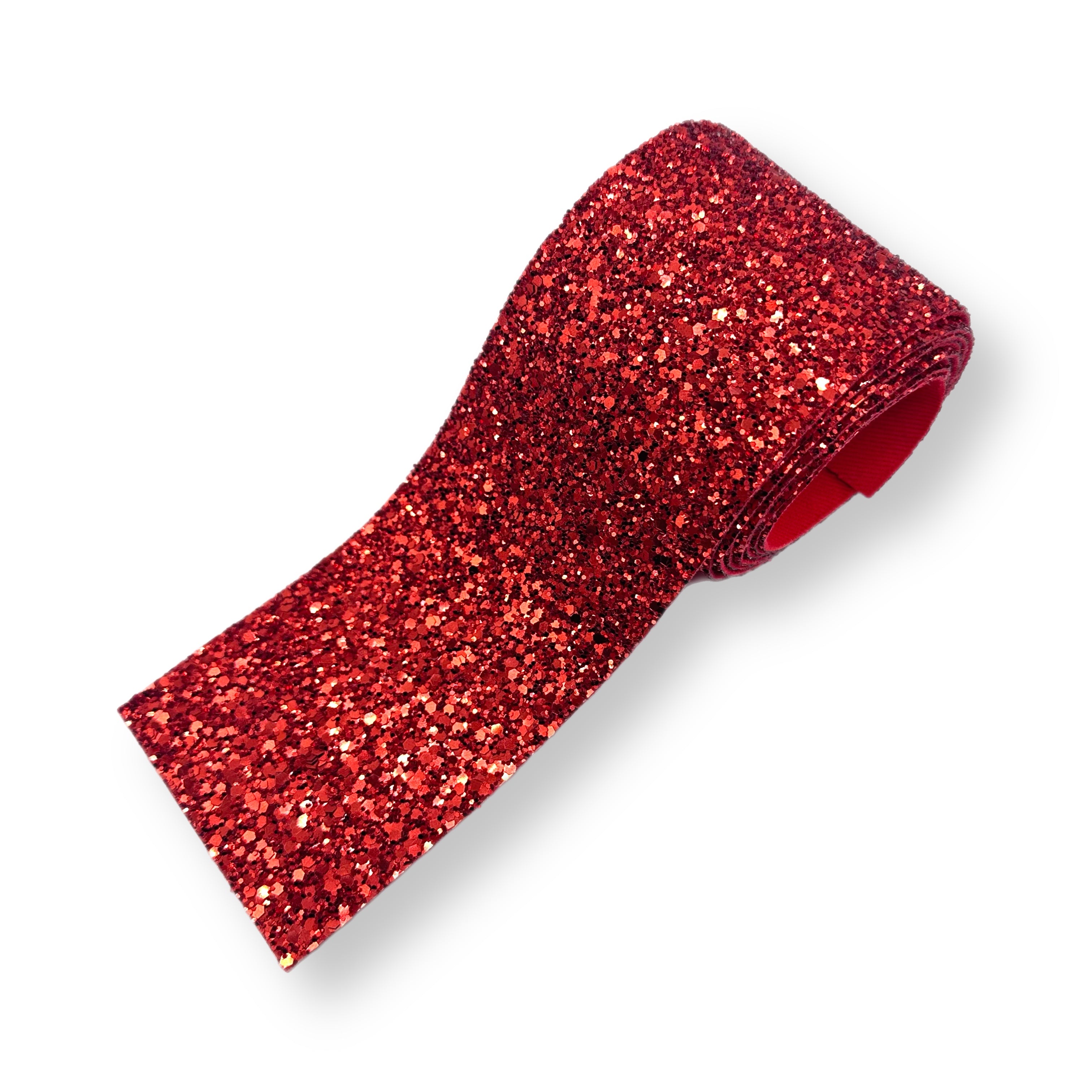 Little Red | Core Colour Chunky Glitter Mega Bow Strips
