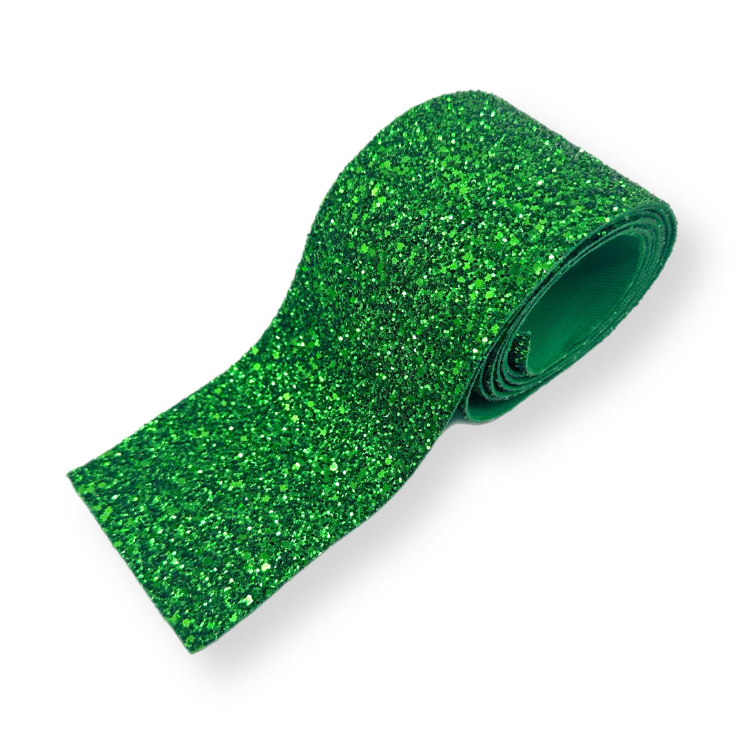 Evergreen | Core Colour Chunky Glitter Mega Bow Strips