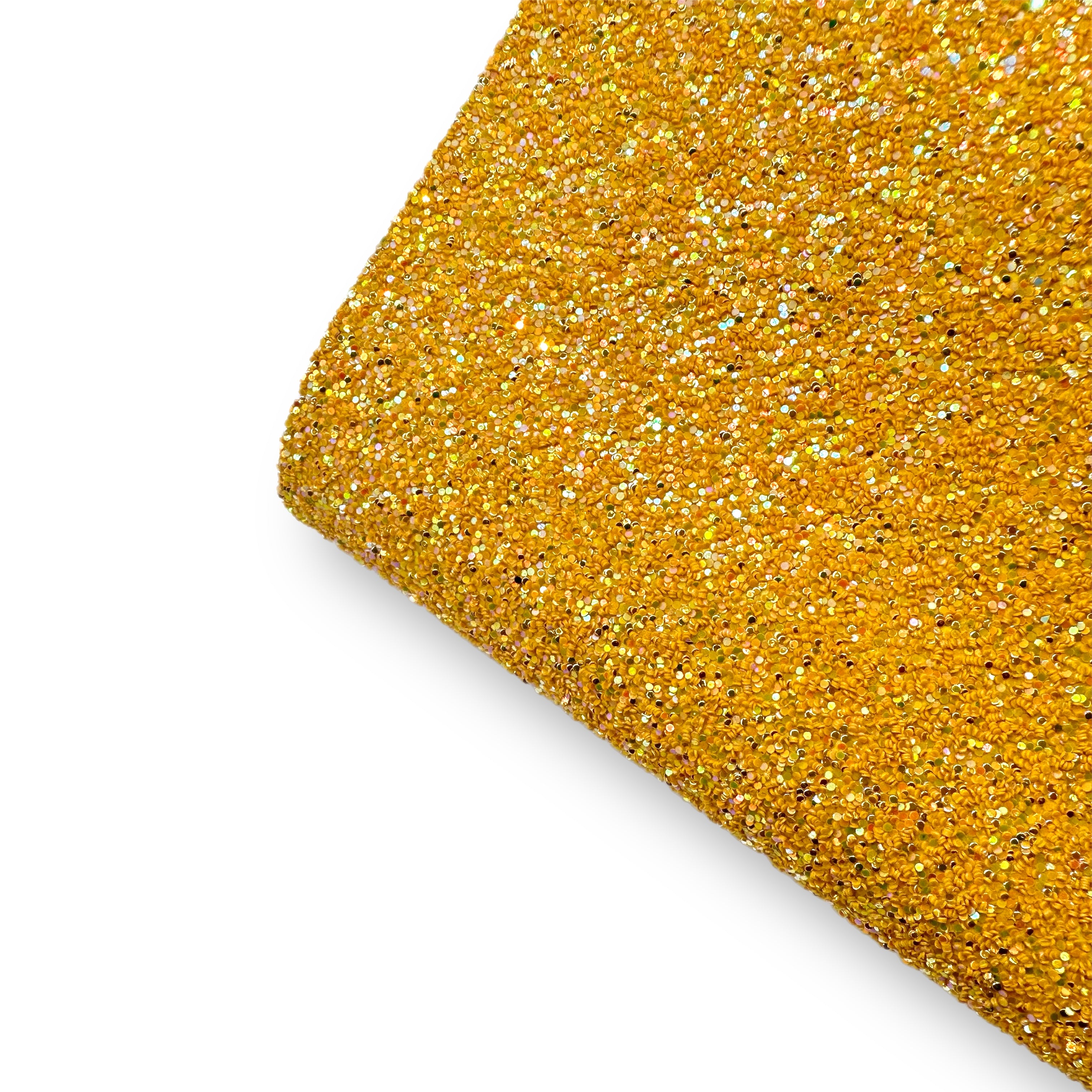 Mustard Chunky Glitter Fabric