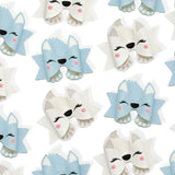 Aria the Arctic Fox Faux Leather DIY Hair Bow Loops & Craft Cutout Sheets