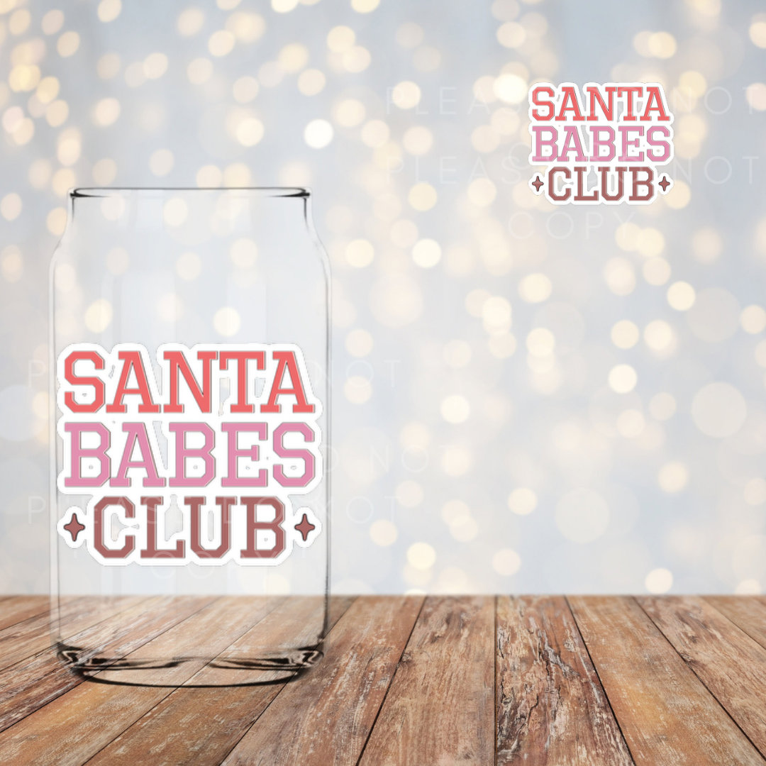 Santa Babes Club Vinyl Decal 9cm