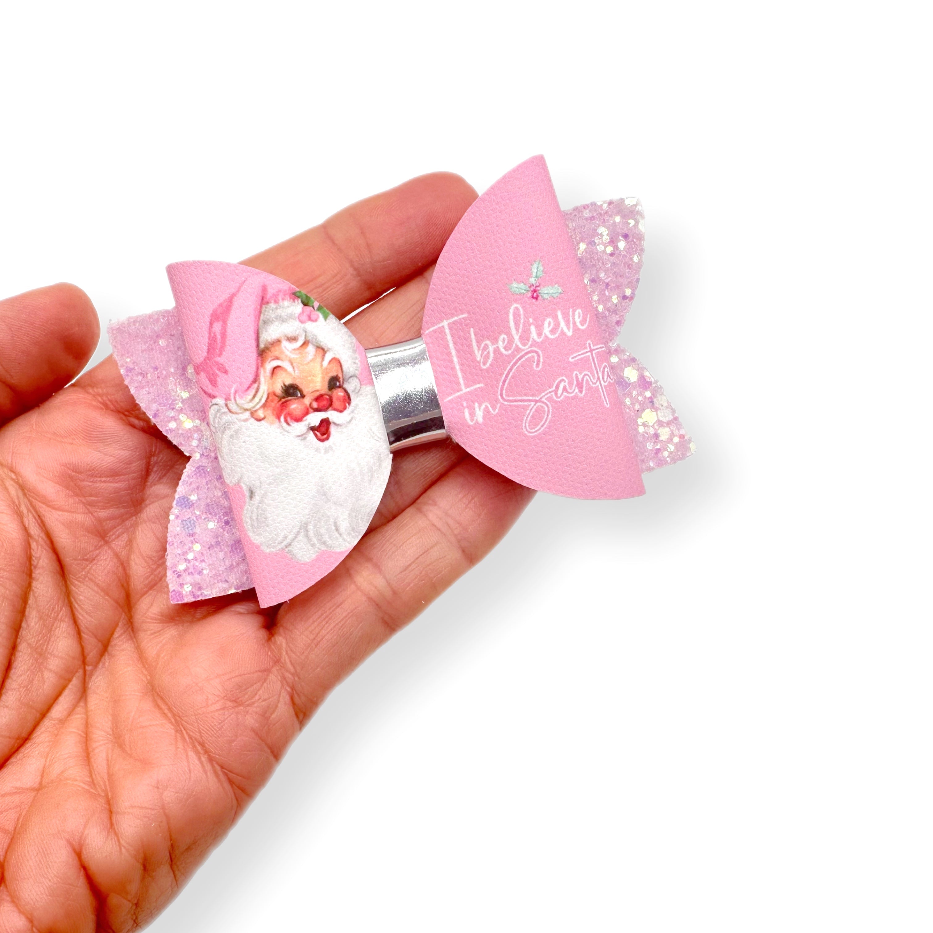I believe in Santa 3.5” | Create your own Hair Bow Loops