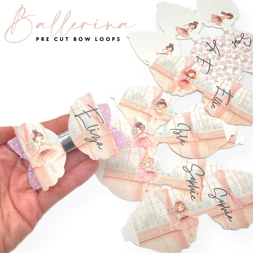 Ballerina Story Dolls 3.5” | Pre Cut DIY Hair Bow Loops