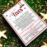 Exclusive Elf Arrival Letter Luxury Personalised Christmas Canvas