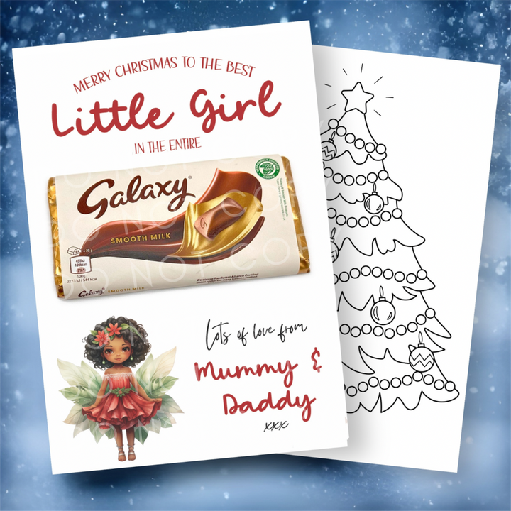 Best in the Galaxy ‘Xmas Fairy Version’ Luxury Double Sided Personalised Christmas Canvas