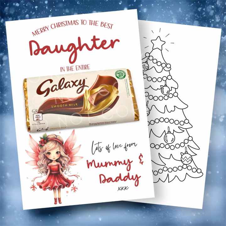 Best in the Galaxy ‘Xmas Fairy Version’ Luxury Double Sided Personalised Christmas Canvas