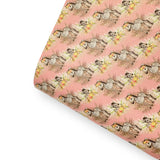 Little Pink Zebra Premium Faux Leather Fabric