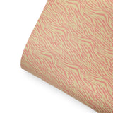 Pink Zebra Girl Premium Faux Leather Fabric