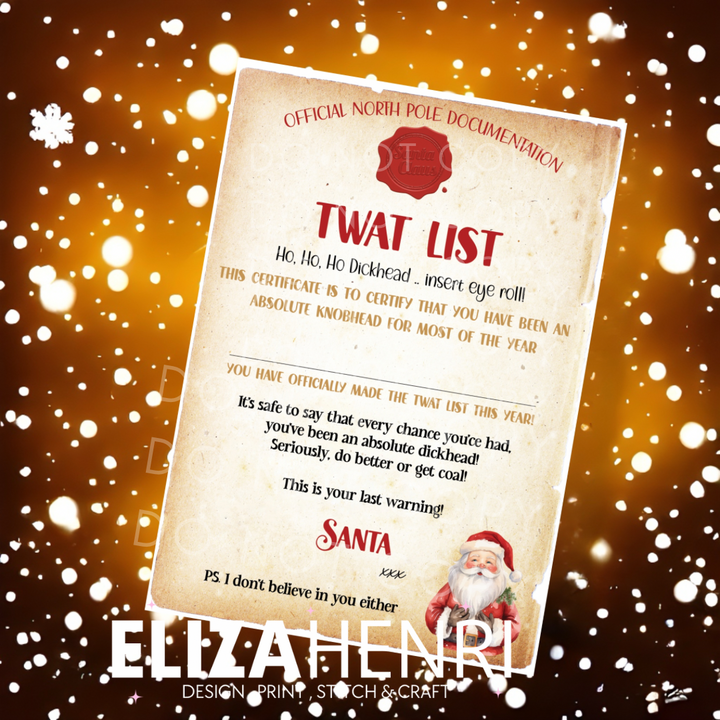 TW*% List Certificate Digital Download