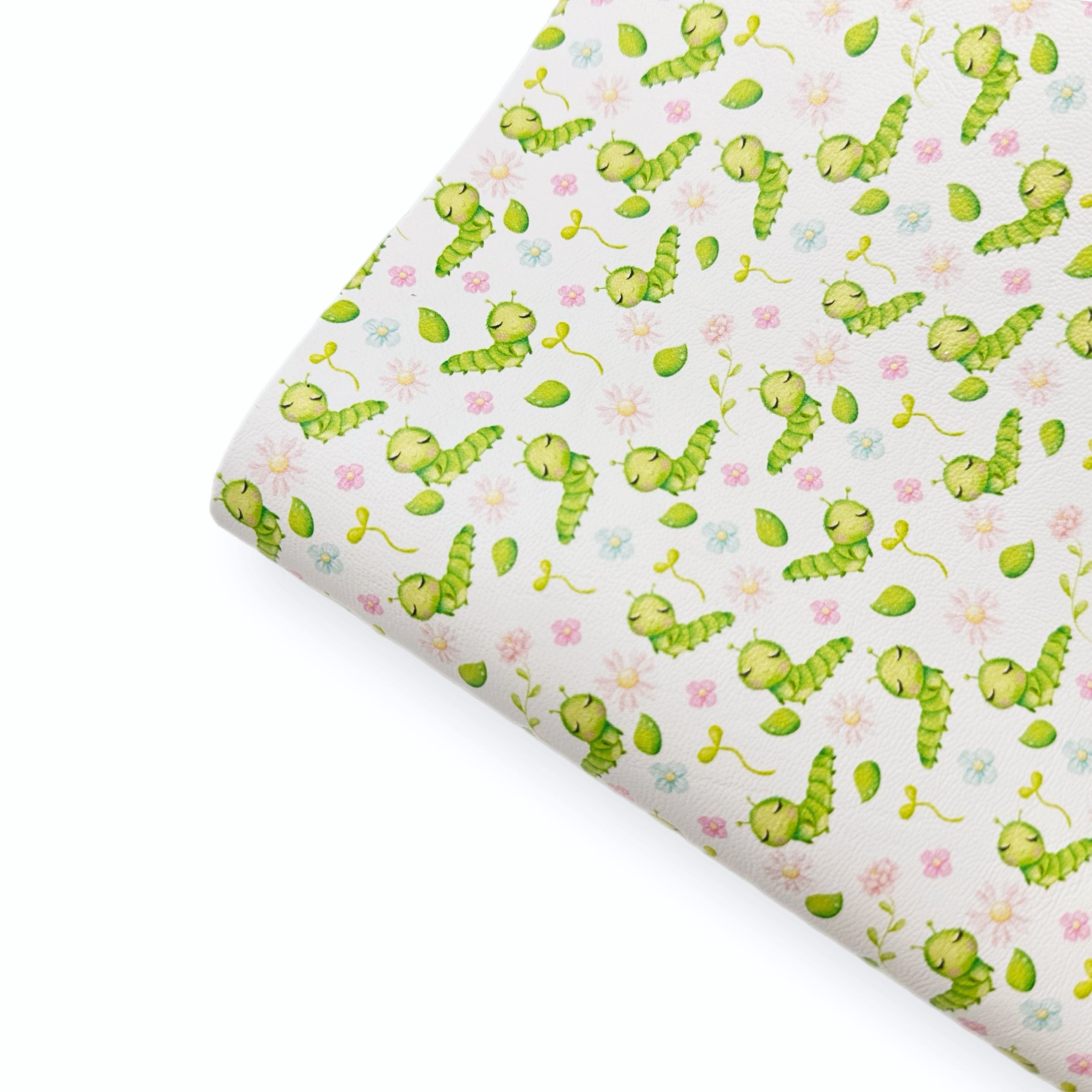 Little Caterpillar Premium Faux Leather Fabric