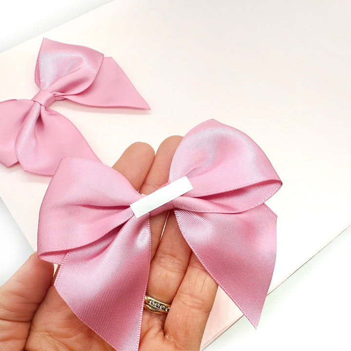 Satin Bows with adhesive tab- Pack of 6