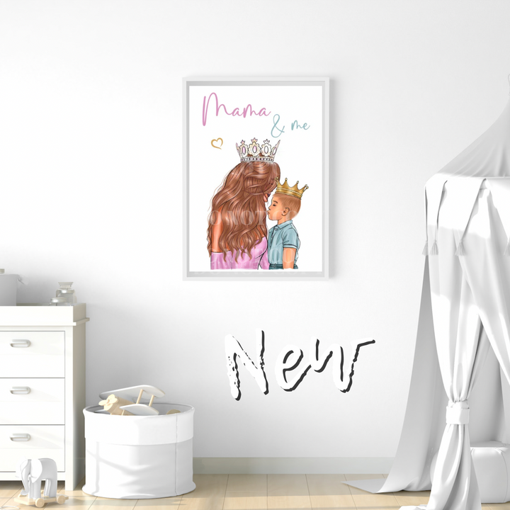 Mama & Me Boys Premium Card or Canvas Prints