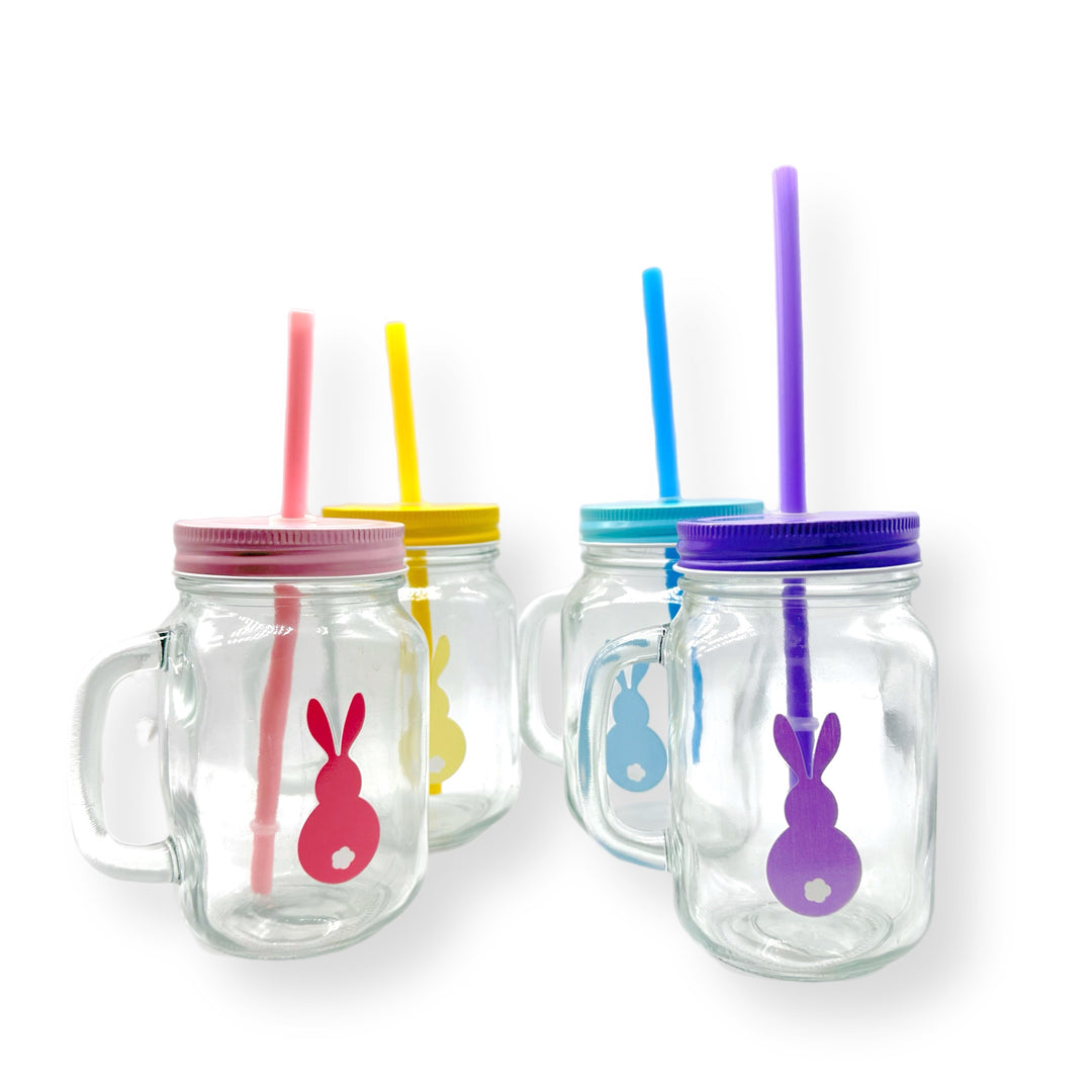 Easter Printed Mason Jar with Handle