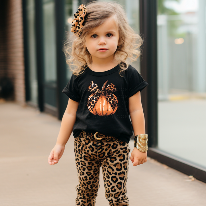 Kids Leopard Pumpkin DTF Full Colour Transfers- 5.5''