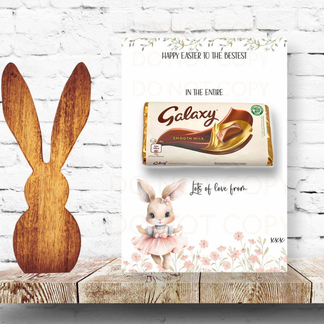 Easter Bunny Girl Galaxy Boards- Premium Card