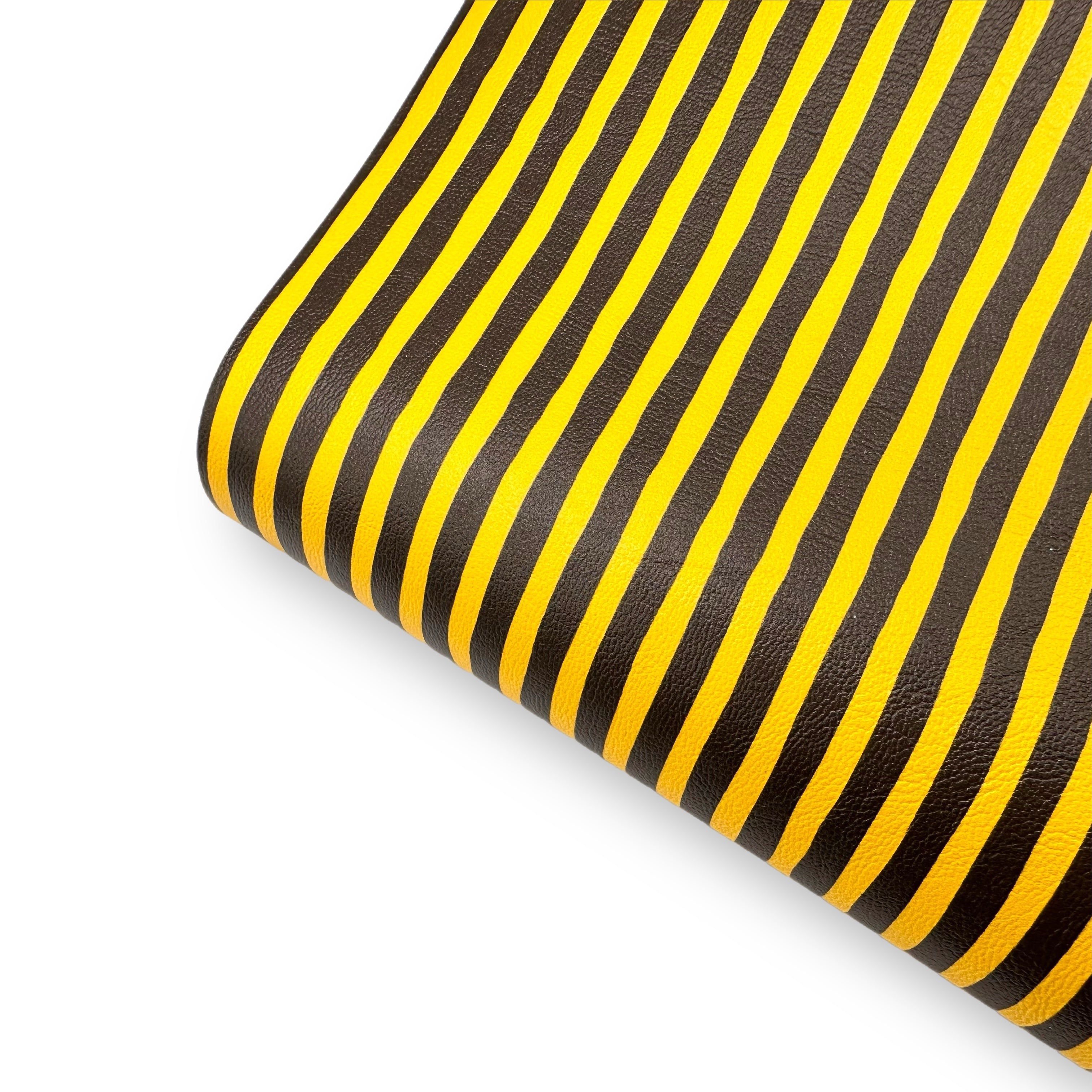 Bee Stripes Premium Faux Leather Fabric