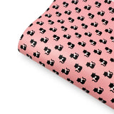 Forever Pink & Feline Premium Faux Leather Fabric