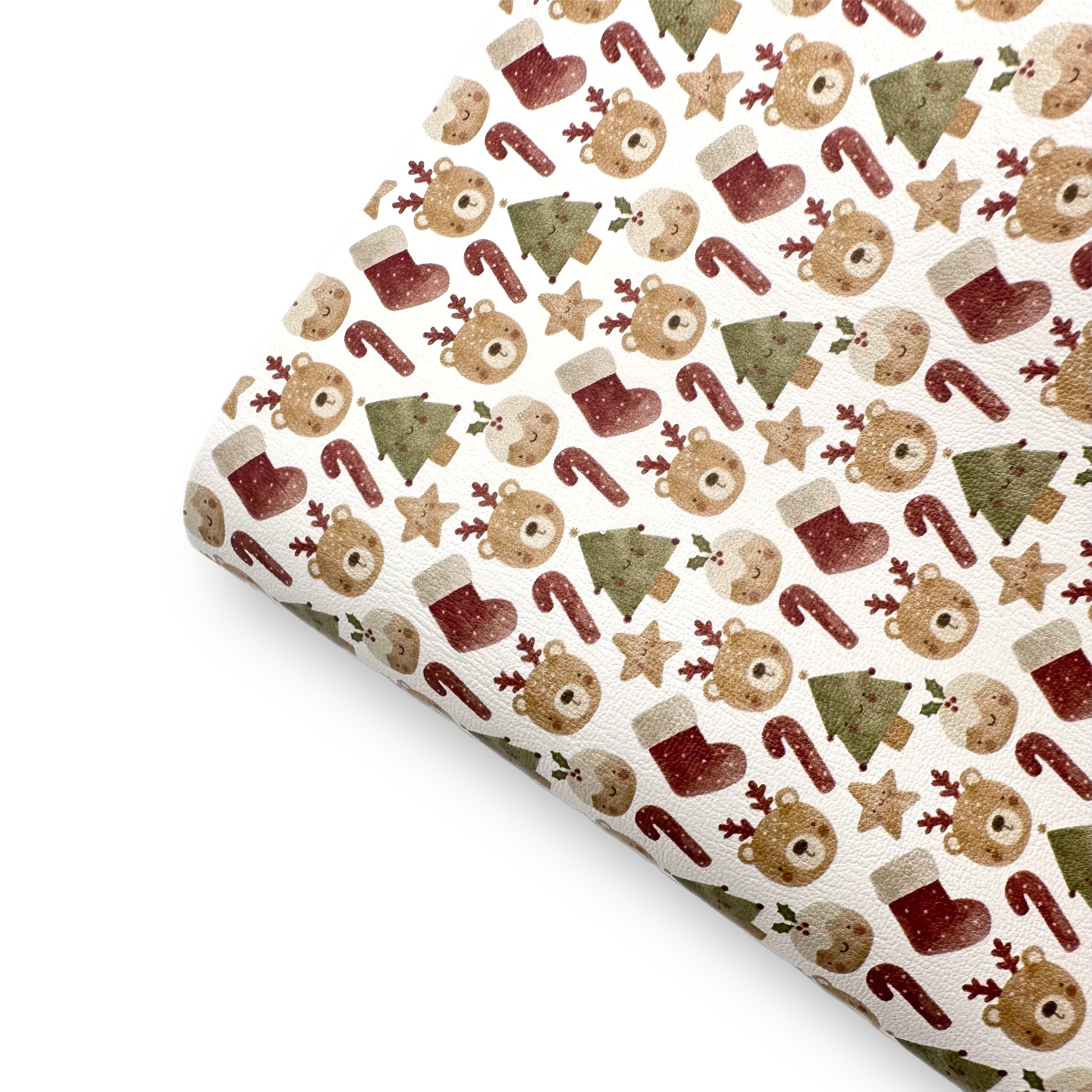 Sweet Christmas Premium Faux Leather Fabric Sheets