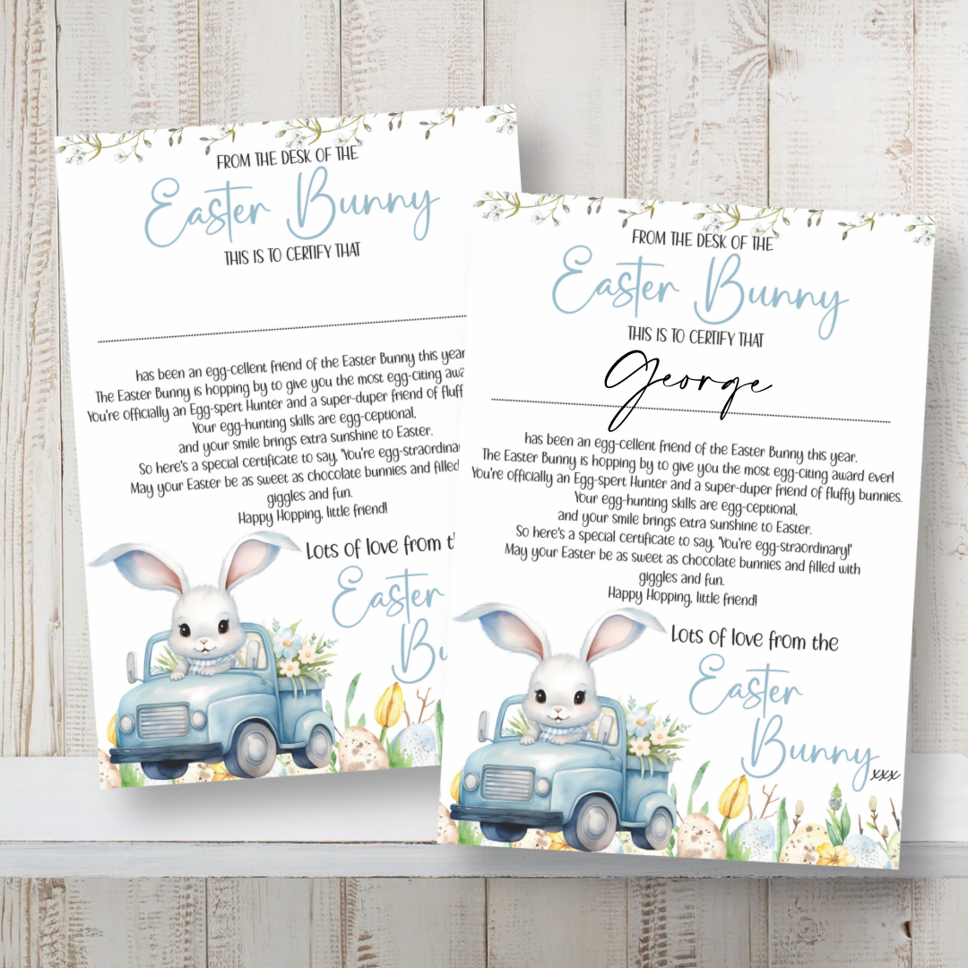 Easter Boy Certificate- Premium Card