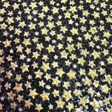 Limited Edition Gold Stars Chunky Glitter Fabric