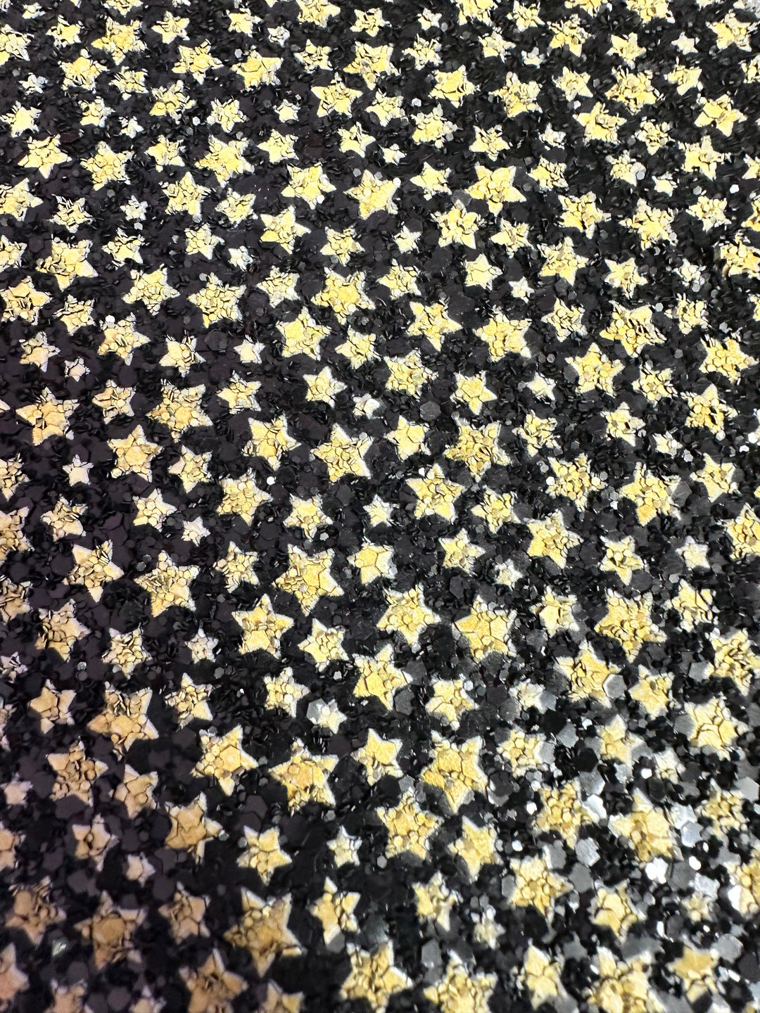 Limited Edition Gold Stars Chunky Glitter Fabric