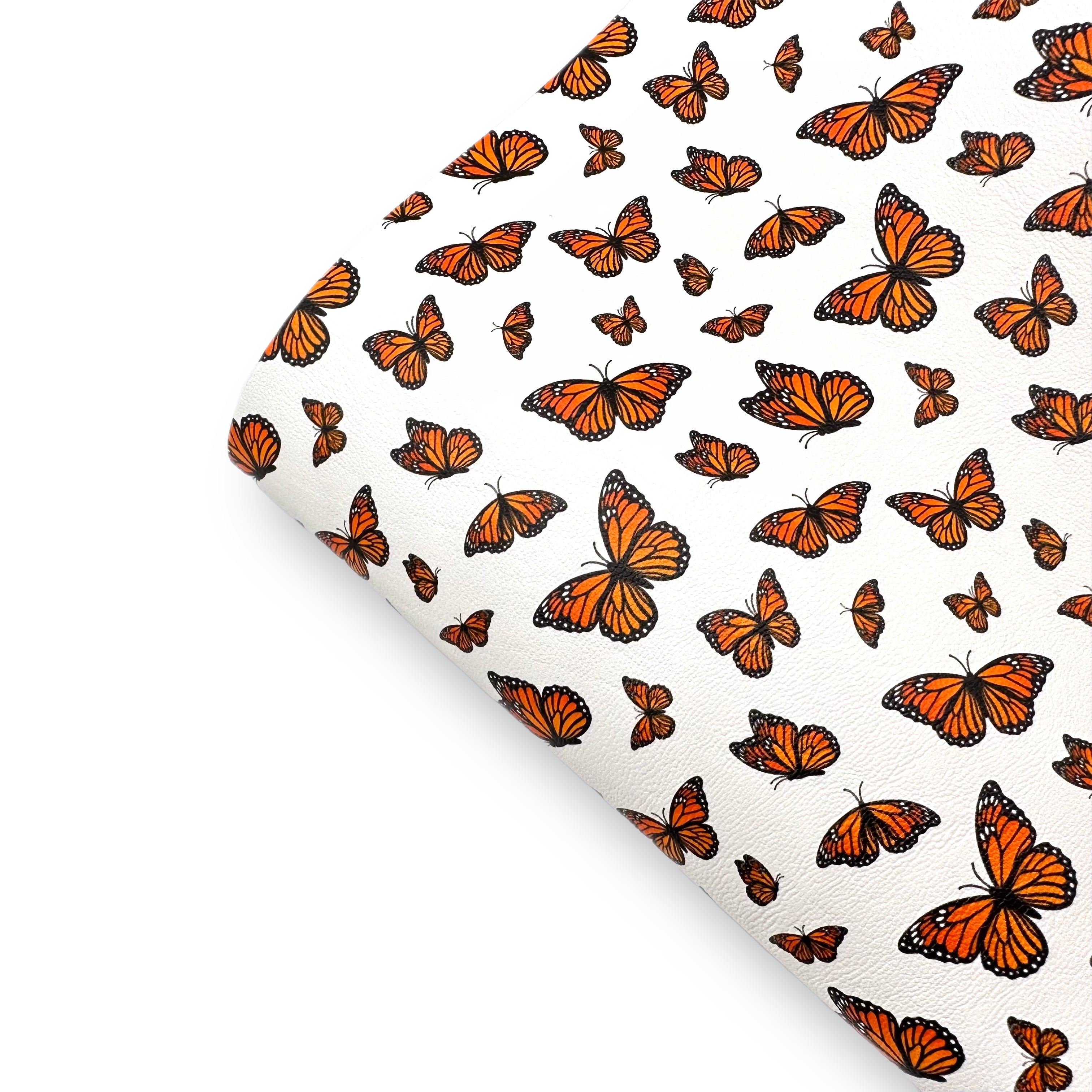 Monarch Butterflies Premium Faux Leather Fabric Sheets