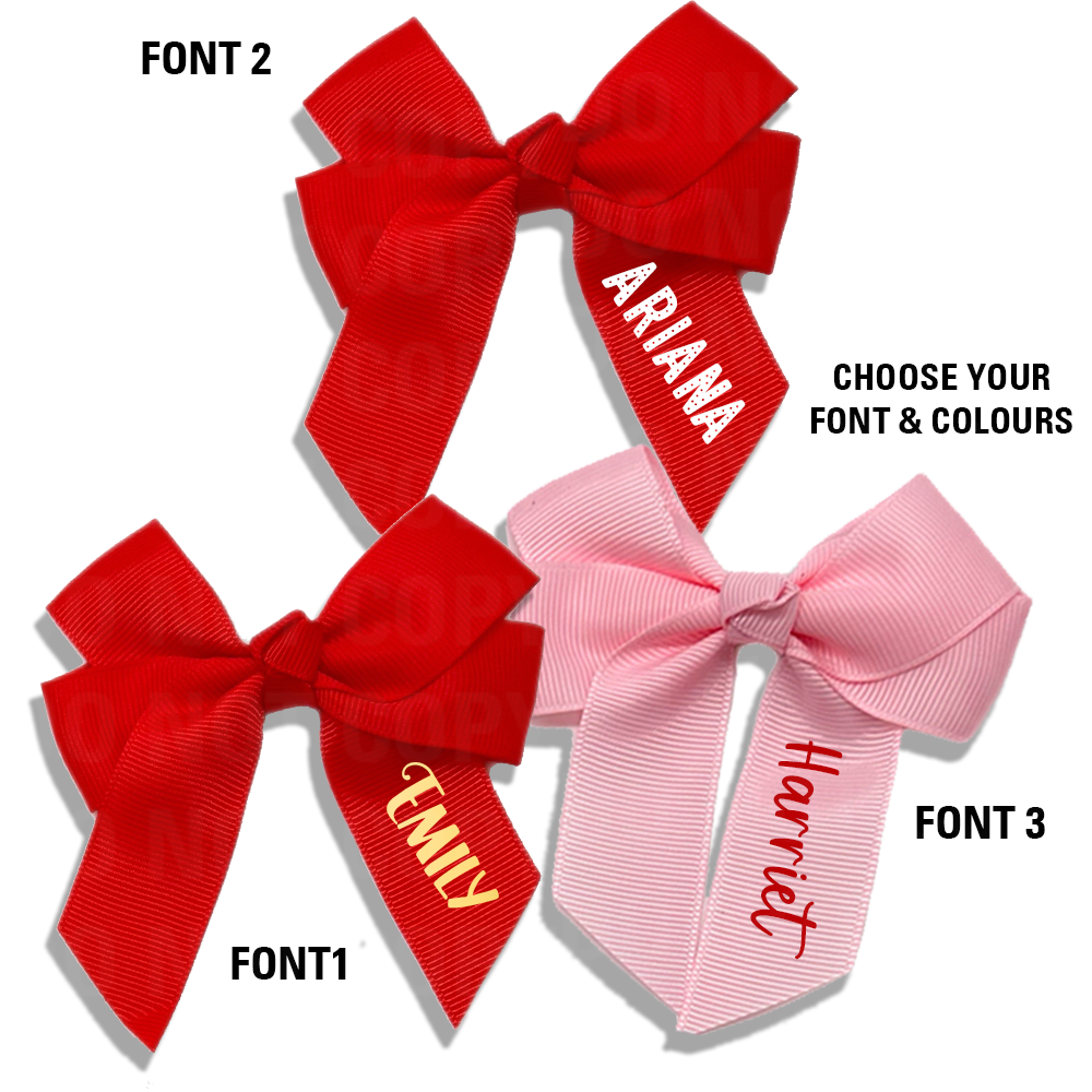 Personalised Holiday Names for Ribbon Bows | DTF Mini Transfers