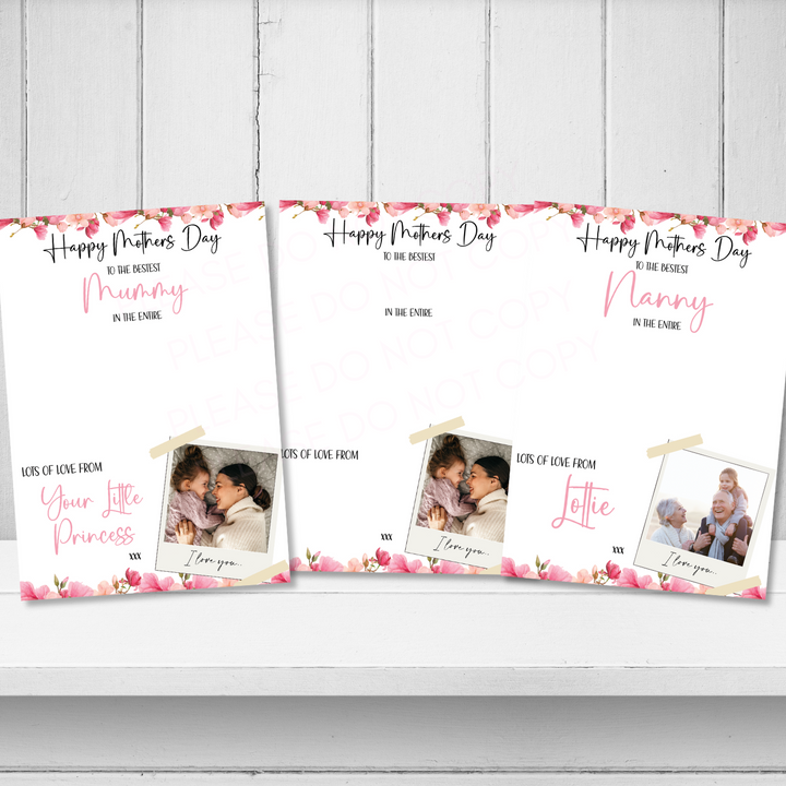 Mothers Day 'Like a Polaroid' Chocolate Galaxy Boards- Premium Card